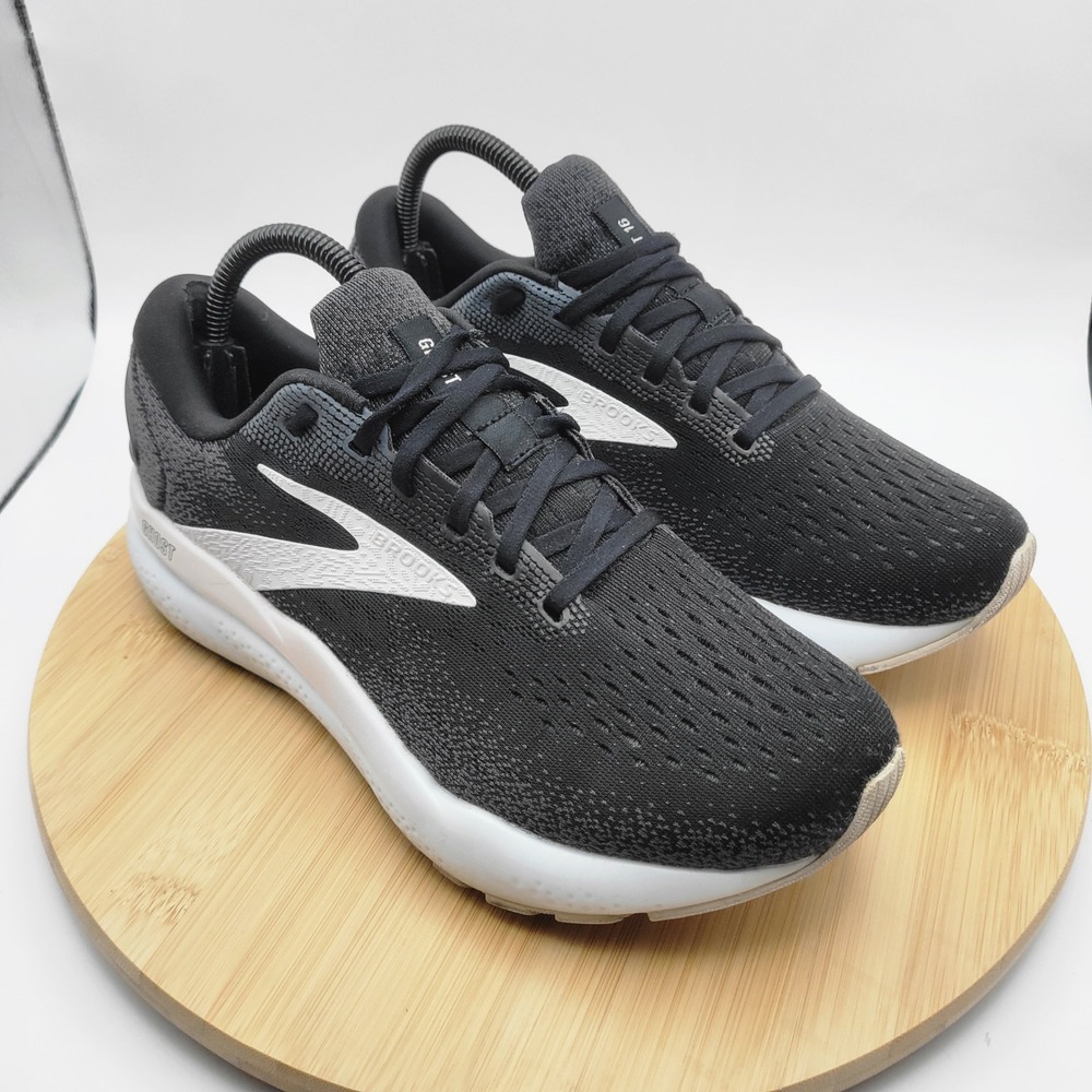 Brooks Ghost 16 Womens Running Shoes Black White Light Pink Size 9 Medium B